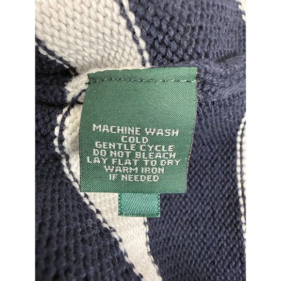 Ralph Lauren Jeans Co Size S Striped Outdoor Sweater Navy White Long Sleeve - Picture 4 of 5